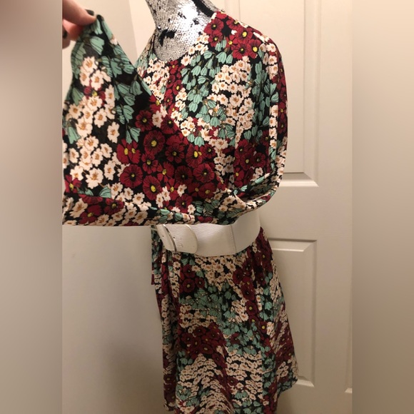 Floral Print Bohemian Inspired Long Sleeve A-Line Dress by Zara (Nwot/new) - Picture 6 of 11